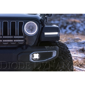 Diode Dynamics SS3 LED Type M Fog Light Kit for 2018-2021 Jeep JL Wrangler, Yellow SAE/DOT Fog Sport