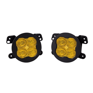 Diode Dynamics SS3 Type M ABL LED Fog Light Kit for 2018-2021 Jeep JL Wrangler Yellow SAE/DOT Fog Sport w/ Backlight Type M Bracket Kit