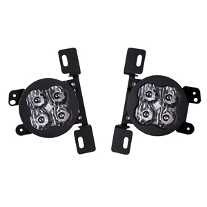 Diode Dynamics SS3 Type MR ABL LED Fog Light Kit for 2018-2021 Jeep JL Wrangler White SAE/DOT Driving Sport w/ Backlight Type MR Bracket Kit