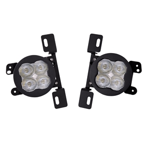 Diode Dynamics SS3 Type MR ABL LED Fog Light Kit for 2018-2021 Jeep JL Wrangler White SAE/DOT Fog Sport w/ Backlight Type MR Bracket Kit