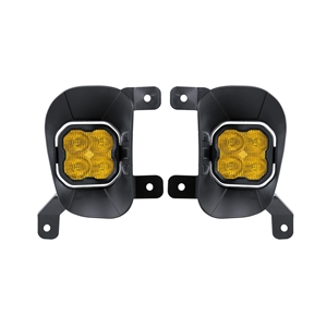 Diode Dynamics SS3 Vertical LED Fog Light Kit for 2013-2018 Ram 1500 Yellow SAE/DOT Fog Sport w/ Backlight