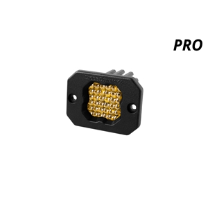 Diode Dynamics Stage Series C1 LED Pod Pro Yellow Flood Flush ABL Each