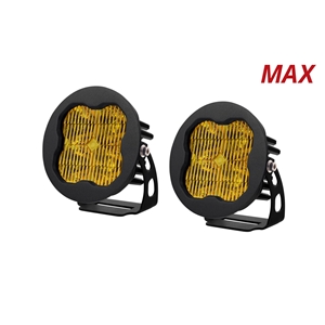 Diode Dynamics SS3 LED Pod Max Yellow SAE Fog Round Pair