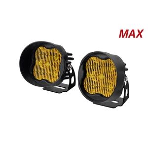 Diode Dynamics SS3 LED Pod Max Yellow SAE Fog Angled Pair