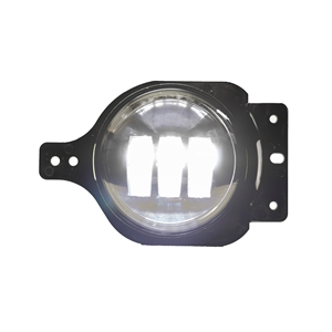 Race Sport Lighting Jeep JL Blacked Out Series LED Fog Light Kit 18-Pres Jeep JL with Custom Brackets