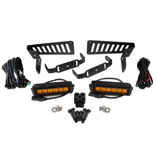 Diode Dynamics SS6 Cowl LED Bracket Kit for 2018-2021 Jeep JL Wrangler/Gladiator, Amber Driving