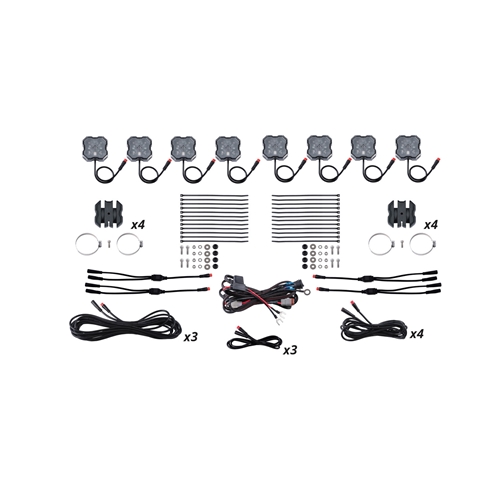 Diode Dynamics Stage Series SXS Rock Light Kit - RGBW Rock Light Kit M8 (8-pack)