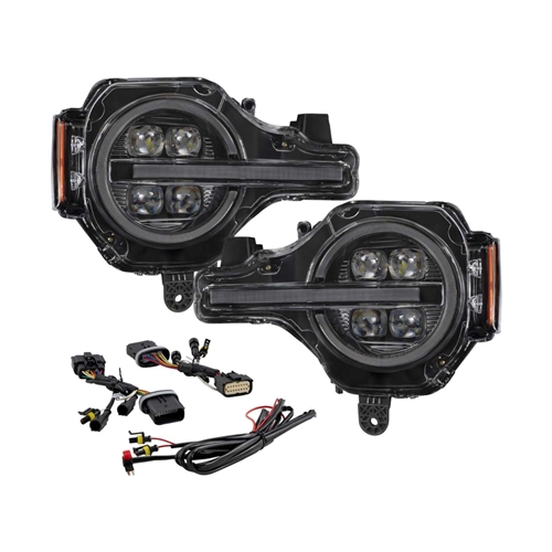 Form Lighting Headlight Assembly - 2021-2024 Ford Bronco Sequential LED Projector Headlights  