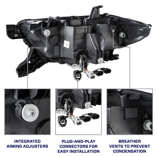 Form Lighting Headlight Assembly - 2016-2022 Toyota Tacoma Sequential LED Projector Headlights  