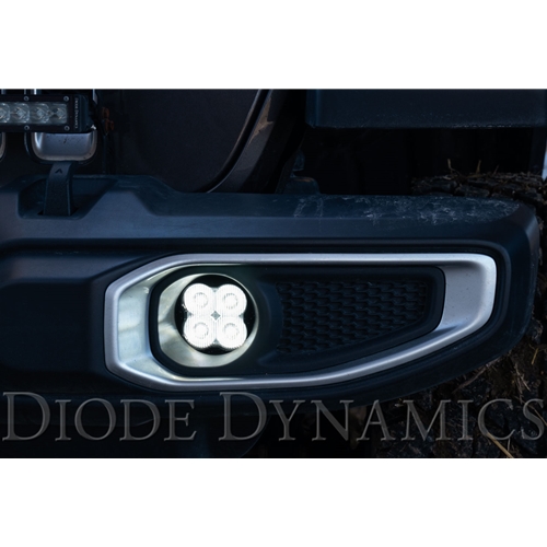 Diode Dynamics SS3 LED Type MR Fog Light Kit for 2020-2021 Jeep Gladiator, White SAE/DOT Fog Sport