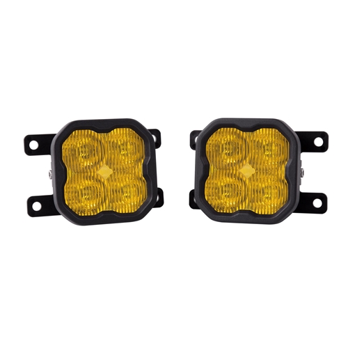 Diode Dynamics SS3 LED Fog Light Kit for 2021 Ford Bronco (w/ Standard Bumper), Yellow SAE/DOT Fog Sport 