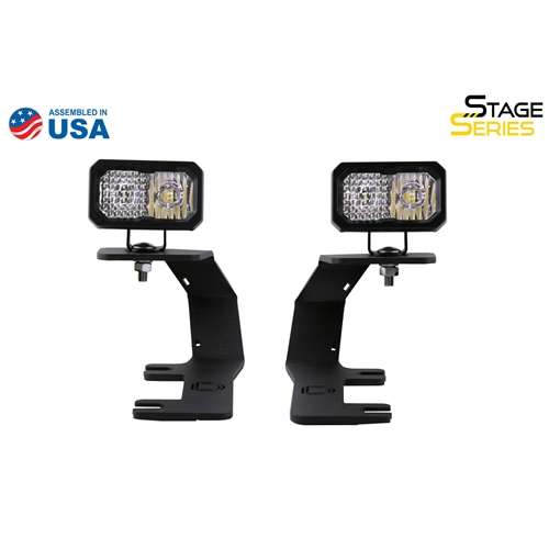 Diode Dynamics SSC2 LED Ditch Light Kit for 2014-2019 Silverado/Sierra, Sport White Combo 