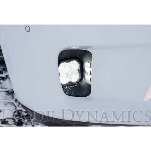 Diode Dynamics SS3 Vertical LED Fog Light Kit for 13-18 Ram 1500 White SAE/DOT Driving Sport 