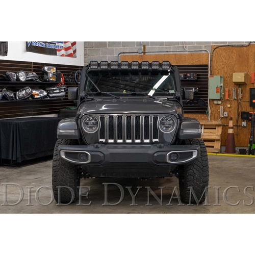 Diode Dynamics Jeep JL SS5 Sport CrossLink Windshield White Combo Lightbar Kit 