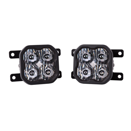 Diode Dynamics SS3 Type AS ABL LED Fog Light Kit for 2009-2014 Ford Focus White SAE/DOT Driving Sport w/ Backlight 