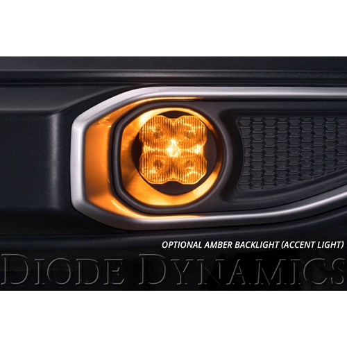 Diode Dynamics SS3 Type GM ABL LED Fog Light Kit for 2010 Pontiac G6 White SAE/DOT Driving Sport w/ Backlight 