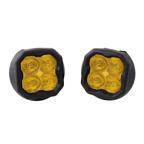 Diode Dynamics SS3 Type GM ABL LED Fog Light Kit for 2007-2013 Chevrolet Avalanche Yellow SAE/DOT Fog Sport w/ Backlight 