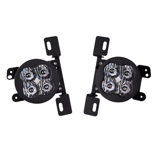 Diode Dynamics SS3 Type MR ABL LED Fog Light Kit for 2018-2021 Jeep JL Wrangler White SAE/DOT Driving Sport w/ Backlight Type MR Bracket Kit 