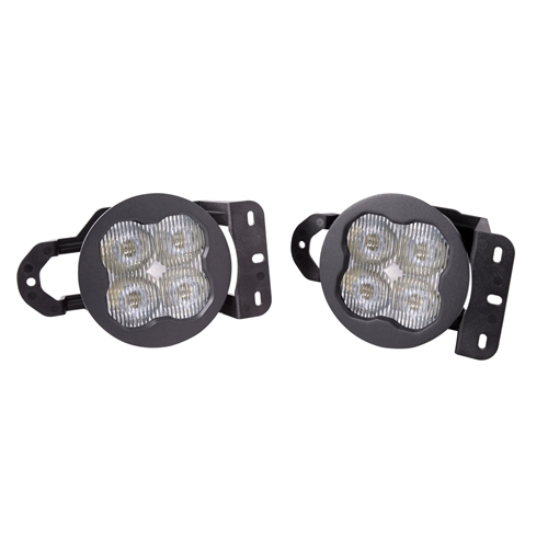 Diode Dynamics SS3 Type MS ABL LED Fog Light Kit for 2018-2021 Jeep JL Wrangler White SAE/DOT Fog Pro w/ Backlight Type MS Bracket Kit 