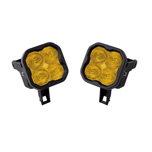 Diode Dynamics SS3 Type SDX ABL LED Fog Light Kit for 2004-2007 Ford Ranger Yellow SAE/DOT Fog Sport w/ Backlight 