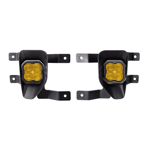 Diode Dynamics SS3 Type SV1 ABL LED Fog Light Kit for 2016-2018 Chevrolet Silverado 1500 Yellow SAE/DOT Fog Sport w/ Backlight 