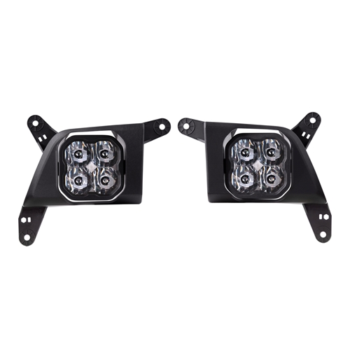 Diode Dynamics SS3 Type SV2 ABL LED Fog Light Kit for 2019-2021 Chevrolet Silverado 1500 White SAE/DOT Driving Pro w/ Backlight 