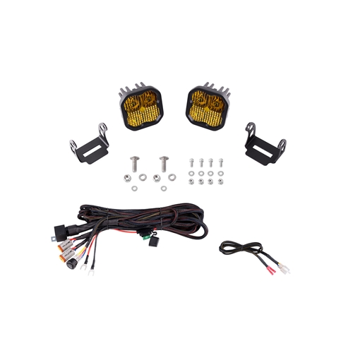 Diode Dynamics SS3 LED Ditch Light Kit for 2021 Ford Bronco, Sport Yellow Combo 