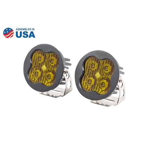 Diode Dynamics Worklight SS3 Sport Yellow Driving Round Pair 