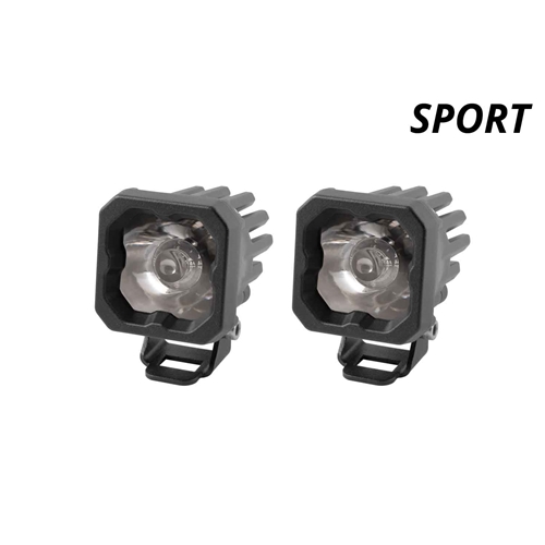 Diode Dynamics Stage Series C1 LED Pod Sport White Spot Standard WBL Pair 