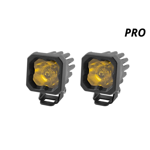 Diode Dynamics Stage Series C1 LED Pod Pro Yellow Wide Standard ABL Pair 