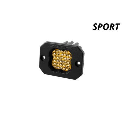 Diode Dynamics Stage Series C1 LED Pod Sport Yellow Flood Flush ABL Each 