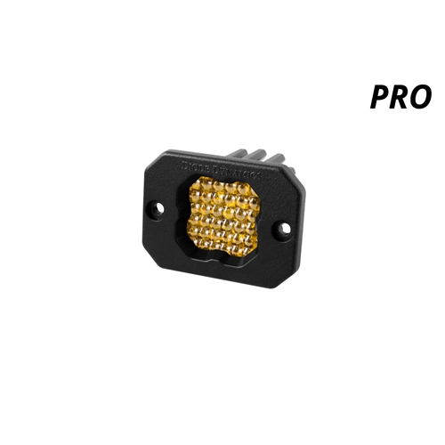 Diode Dynamics Stage Series C1 LED Pod Pro Yellow Flood Flush ABL Each 