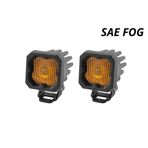 Diode Dynamics Stage Series C1 LED Pod Yellow SAE/DOT Fog Standard ABL Pair 