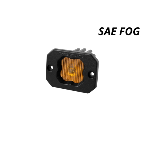 Diode Dynamics Stage Series C1 LED Pod Yellow SAE/DOT Fog Flush ABL Each 