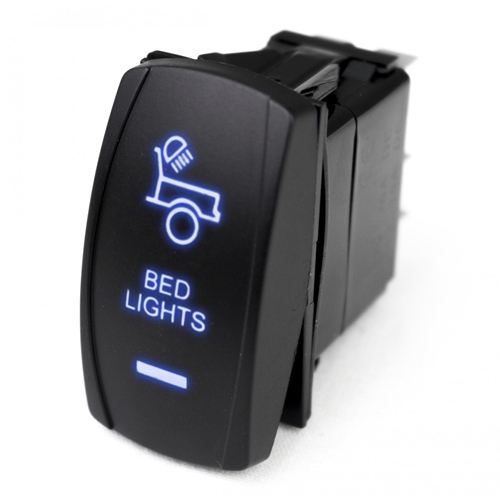 Race Sport Lighting LED Rocker Switch w/ Blue LED Radiance Bed Lights 