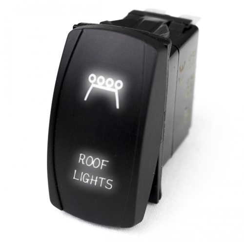 Race Sport Lighting LED Rocker Switch w/ White LED Radiance Roof Lights 