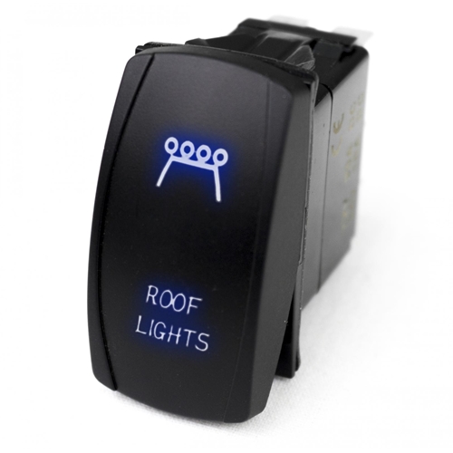 Race Sport Lighting LED Rocker Switch w/ Blue LED Radiance Roof Lights 