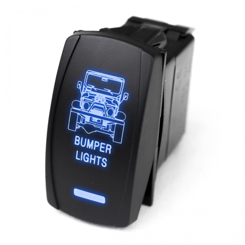 Race Sport Lighting LED Rocker Switch w/ Blue LED Radiance Bumper Lights 