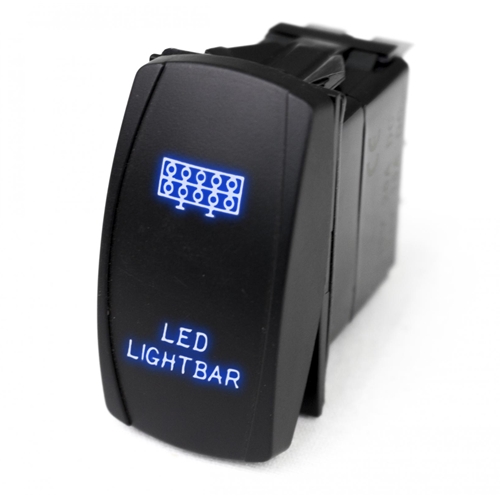 Race Sport Lighting LED Rocker Switch w/ Blue LED Radiance LED Light Bar 