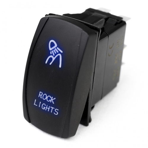 Race Sport Lighting LED Rocker Switch w/ Blue LED Radiance Rock Lights 