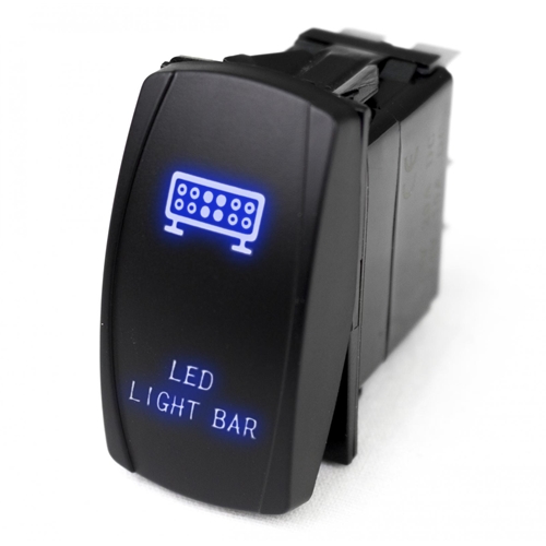 Race Sport Lighting LED Rocker Switch w/ Blue LED Radiance LED Light Bar Center Spot 