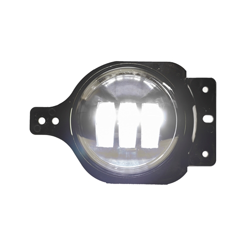 Race Sport Lighting Jeep JL Blacked Out Series LED Fog Light Kit 18-Pres Jeep JL with Custom Brackets 