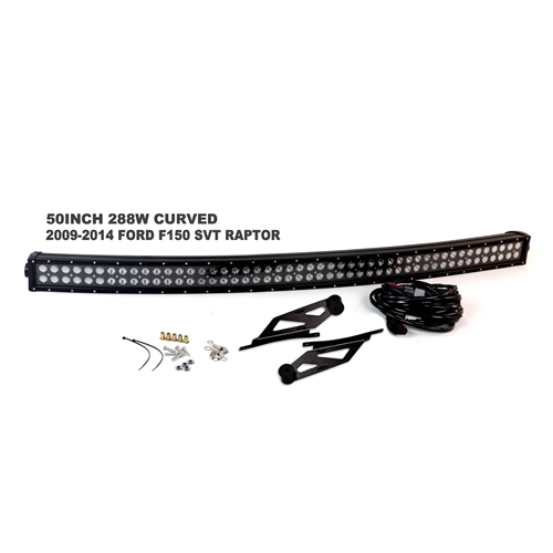 Race Sport Lighting Complete 50 inch LED Light Bar Kit fits 04-15 Ford F150 10-14 Ford F150 SVT Raptor 