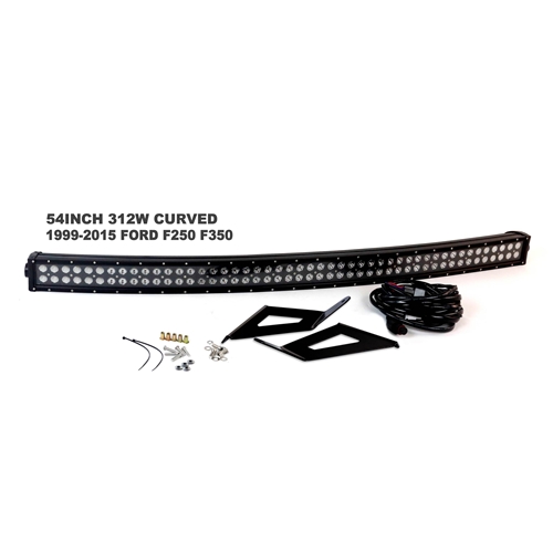 Race Sport Lighting Complete 54 inch LED Light Bar Kit fits 99-16 F250/F350 Super Duty 4WD/2WD 