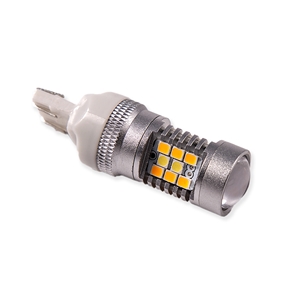 Diode Dynamics 7443 Front Turn Signal Bulbs - 7443 LED HP24 Single Cool White/Amber Switchback Turn Signal Bulb