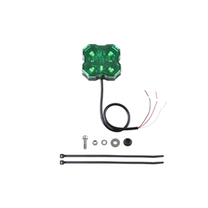 Diode Dynamics Stage Series Single-Color LED Rock Light, Green Bare Wire (single)