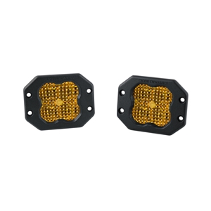 Diode Dynamics SS3 Universal Pod Lights - Pro ABL Yellow Flood Flush Pair