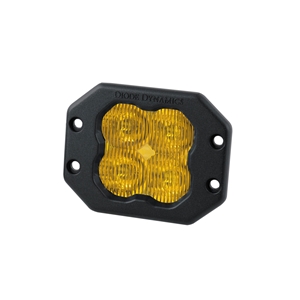 Diode Dynamics SS3 Universal Pod Lights - Pro ABL Yellow Driving Flush Single